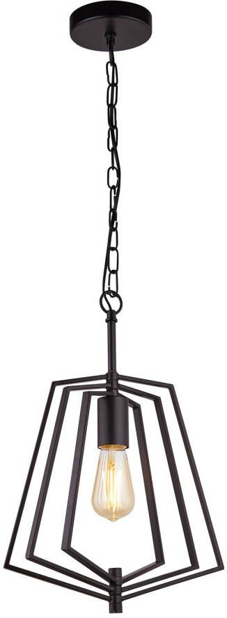 Searchlight Hanglamp Slinky, 1 lamp, zwart mat