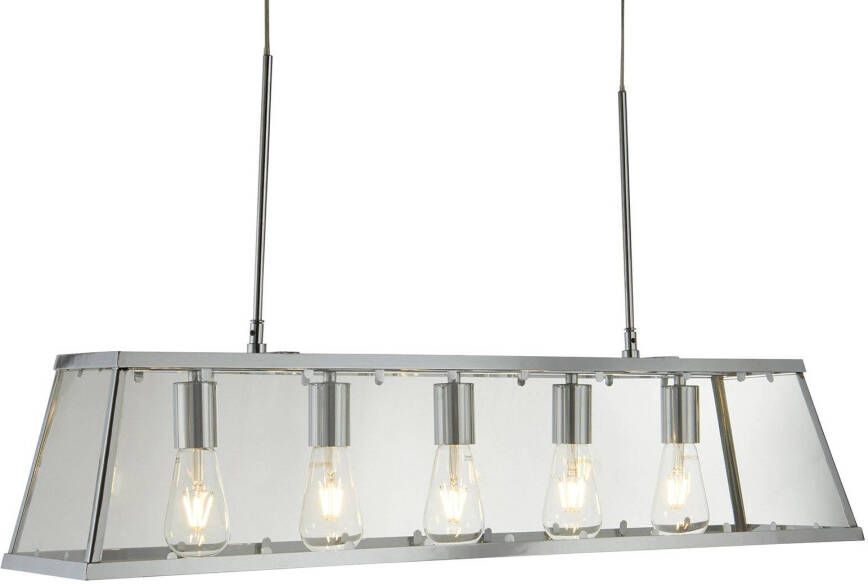 Searchlight Hanglamp Voyager in chroom, 5 lamps