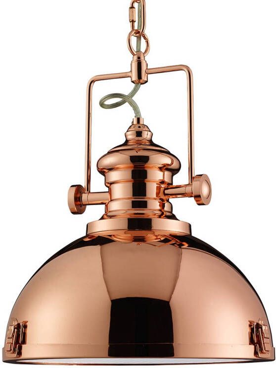 Searchlight Koperkleurige hanglamp Metal industrieel ontwerp