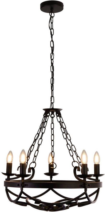 Searchlight Kroonluchter Cartwheel III, 5 lamps, Ø, 54 cm