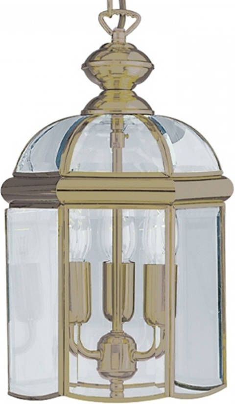 Searchlight Lantaarnvormige hanglamp ARLIND, oud messing