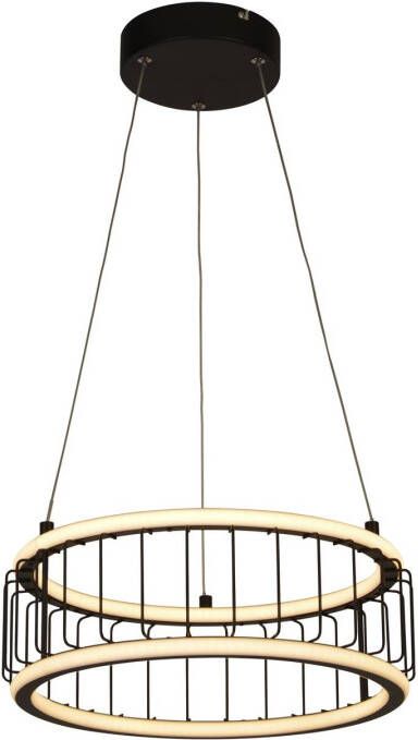 Searchlight Led hanglamp CircoloØ 38cm 54213 1BK