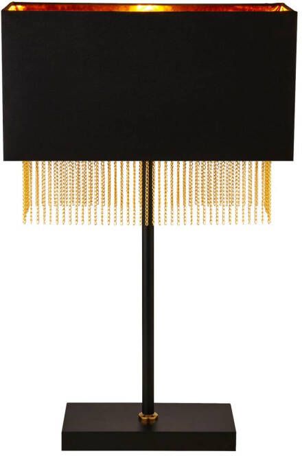 Searchlight Tafellamp Fringe met stoffen kap