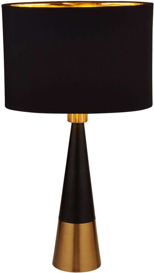 Searchlight Tafellamp Pyramid, zwart koper