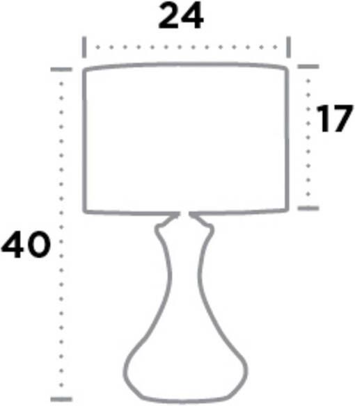 Searchlight Tafellamp touch 2750, gesatineerd zilver