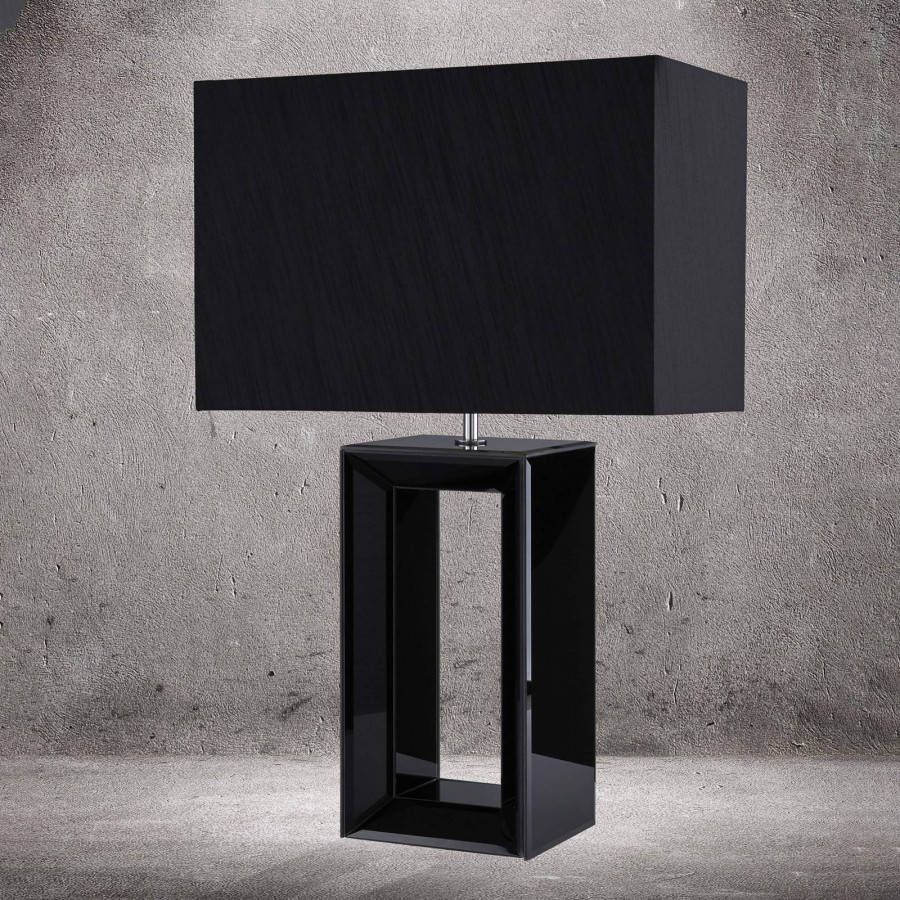 Searchlight Textiel tafellamp Mirror, zwart