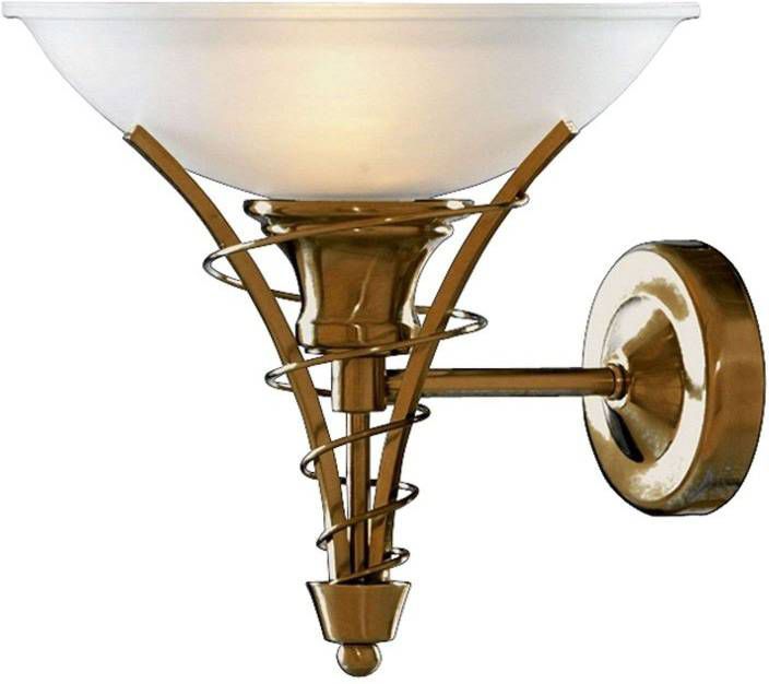 Searchlight Tijdloze wandlamp LINEAS, antiek messing