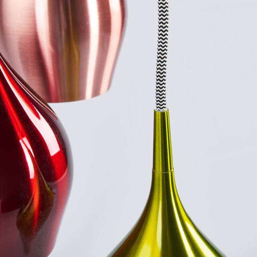Searchlight Vibrant hanglamp m. kleurige schermen 5 lichtbr.