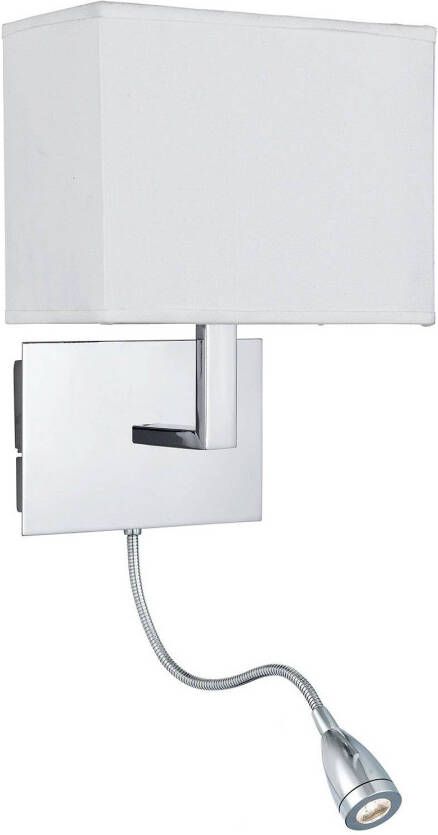 Searchlight Wandlamp 6519 met LED leeslamp, chroom