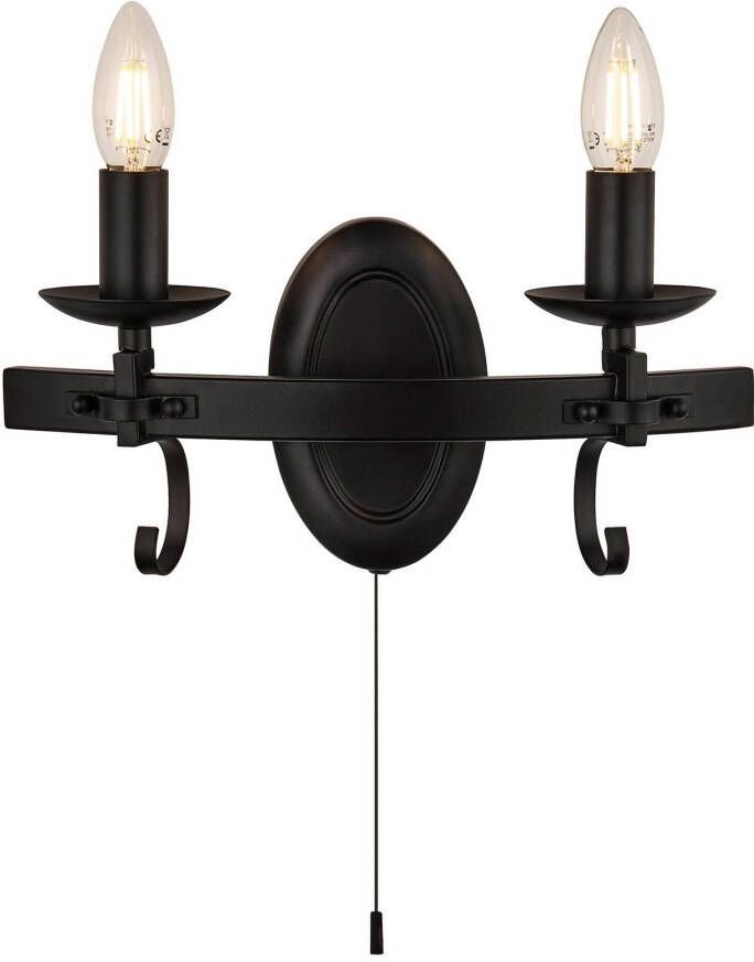 Searchlight Wandlamp Cartwheel III, 2 lamps met trekschakelaar