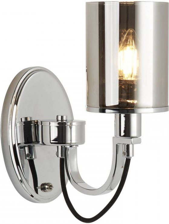 Searchlight Wandlamp Catalina met rookglas cilinderkap