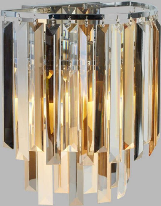 Searchlight Wandlamp Clarissa met kristallen prisma's