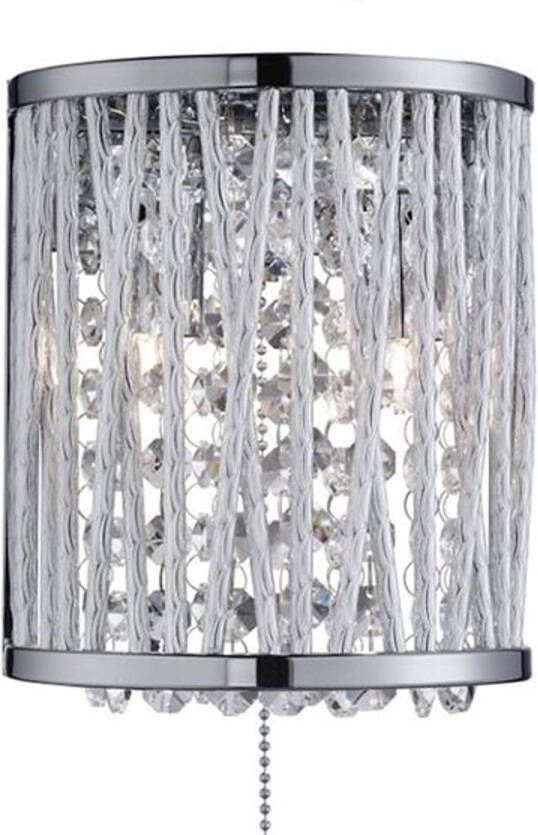 Searchlight Wandlamp Elise met sprankelend behang