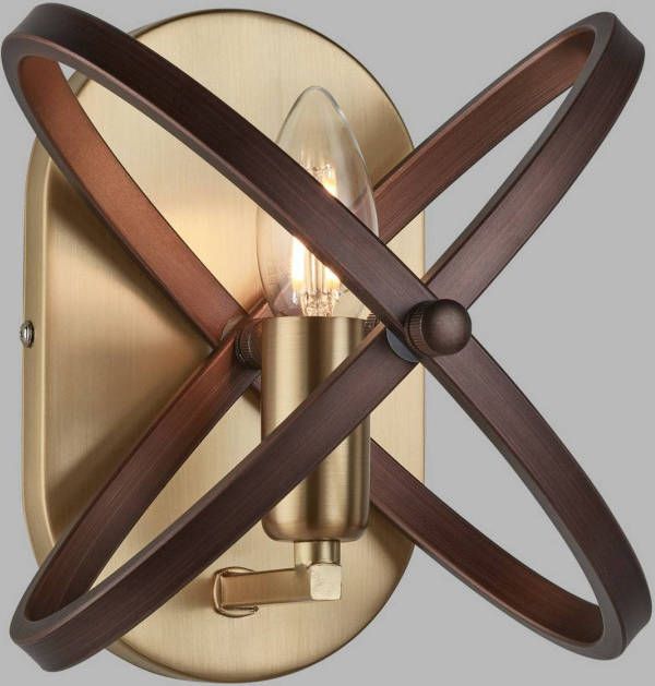 Searchlight Klassiek wandlampje Hoopla 8241BZ