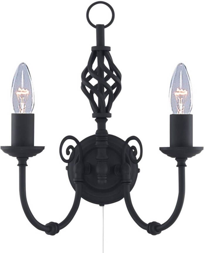 Searchlight Zwarte wandlamp Zanzibar 3380 2