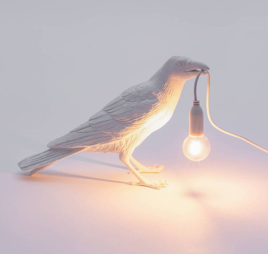 Seletti LED decoratie tafellamp Bird Lamp, wachtend, wit