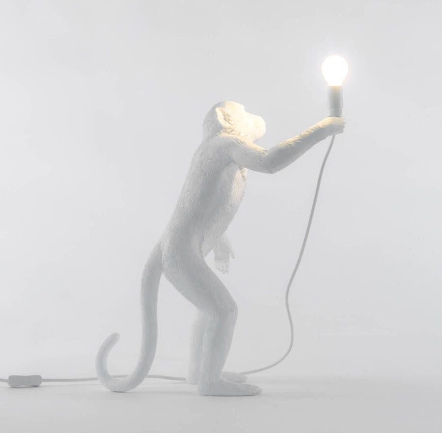 Seletti LED decoratie tafellamp Monkey Lamp, wit, staand