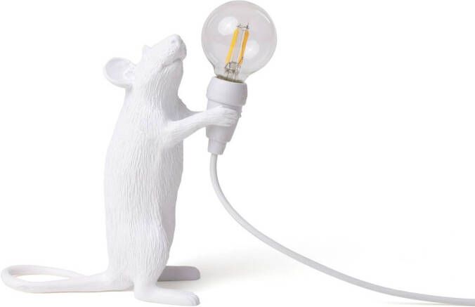 Seletti LED decoratie tafellamp Mouse Lamp USB staand wit