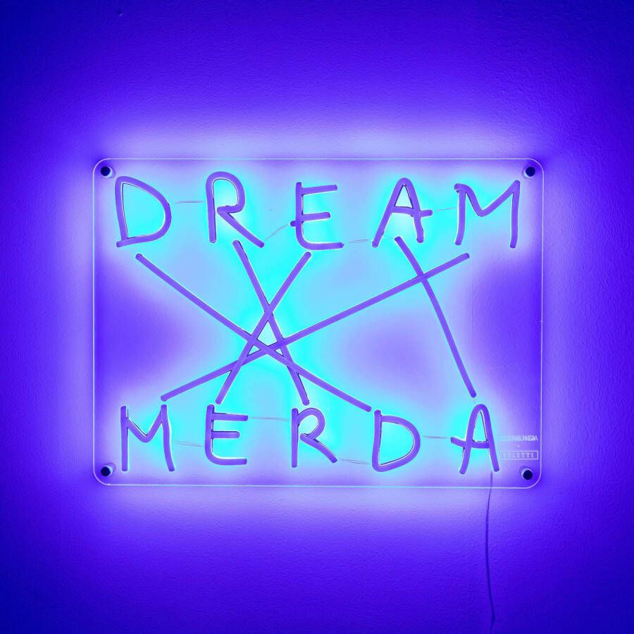 Seletti LED decoratie wandlamp Dream Merda, blauw