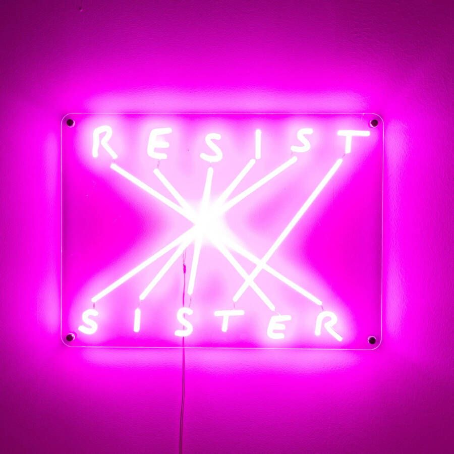 Seletti LED decoratie wandlamp Resist Sister, fuchsia