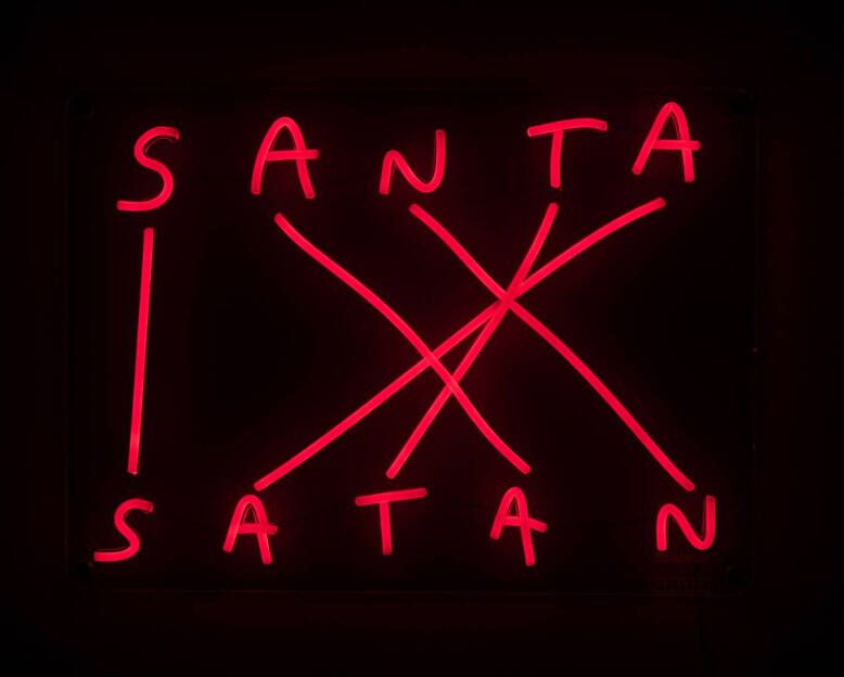 Seletti LED decoratie wandlamp Santa Satan, rood