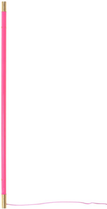 Seletti LED wandlamp Linea goud, fuchsia