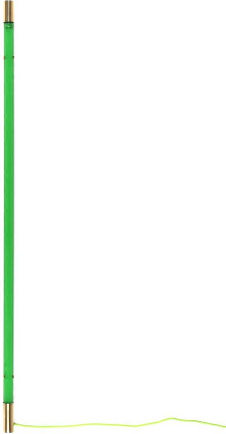 Seletti LED wandlamp Linea goud, groen