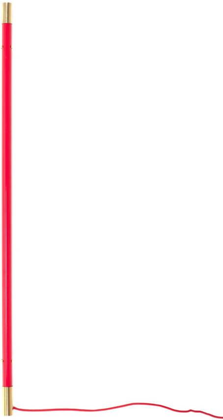 Seletti LED wandlamp Linea goud, rood