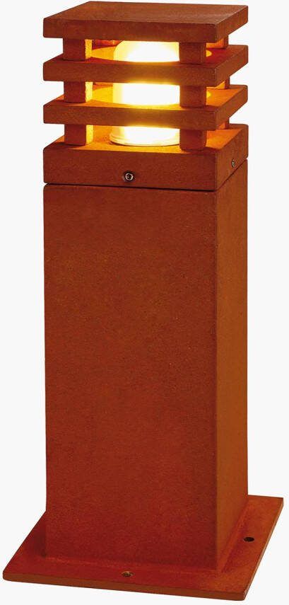 SLV Kwalitatief hoogwaardige sokkellamp RUSTY SQUARE