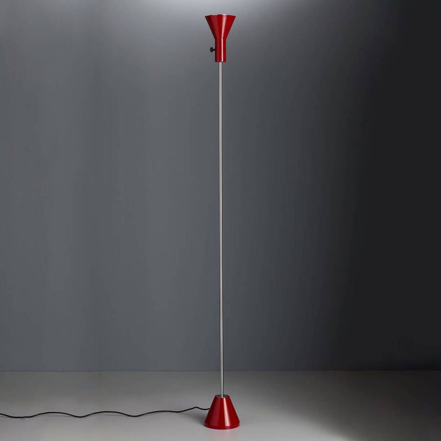 TECNOLUMEN Dimbare led vloerlamp Gru in rood