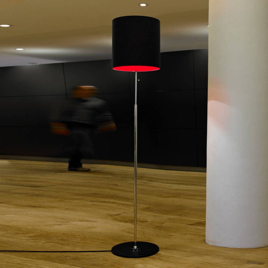 TECNOLUMEN Schnepels design vloerlamp, antraciet rood