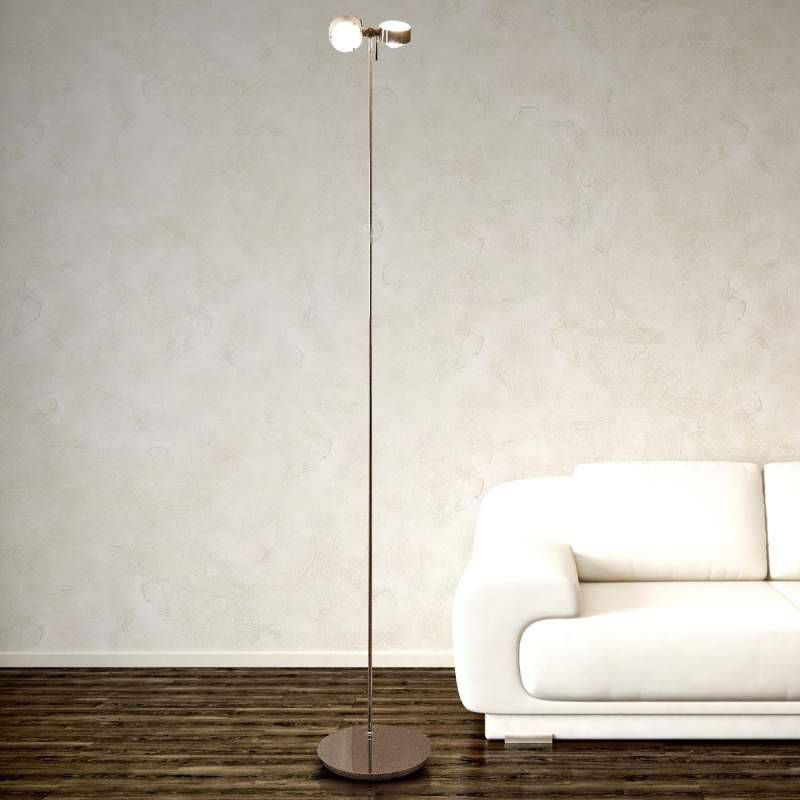 Top Light Flexibele vloerlamp PUK FLOOR, chroom, 2 lamps