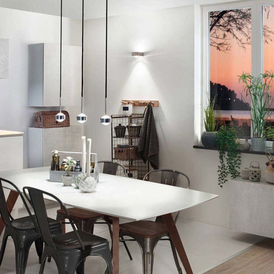 Top Light LED wandlamp Focus 100, lenzen helder, chroom