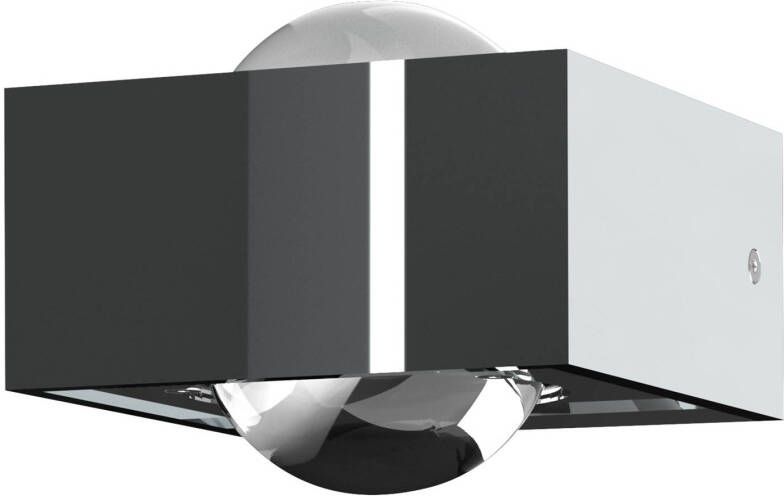 Top Light LED wandlamp Focus 100, lenzen helder, chroom