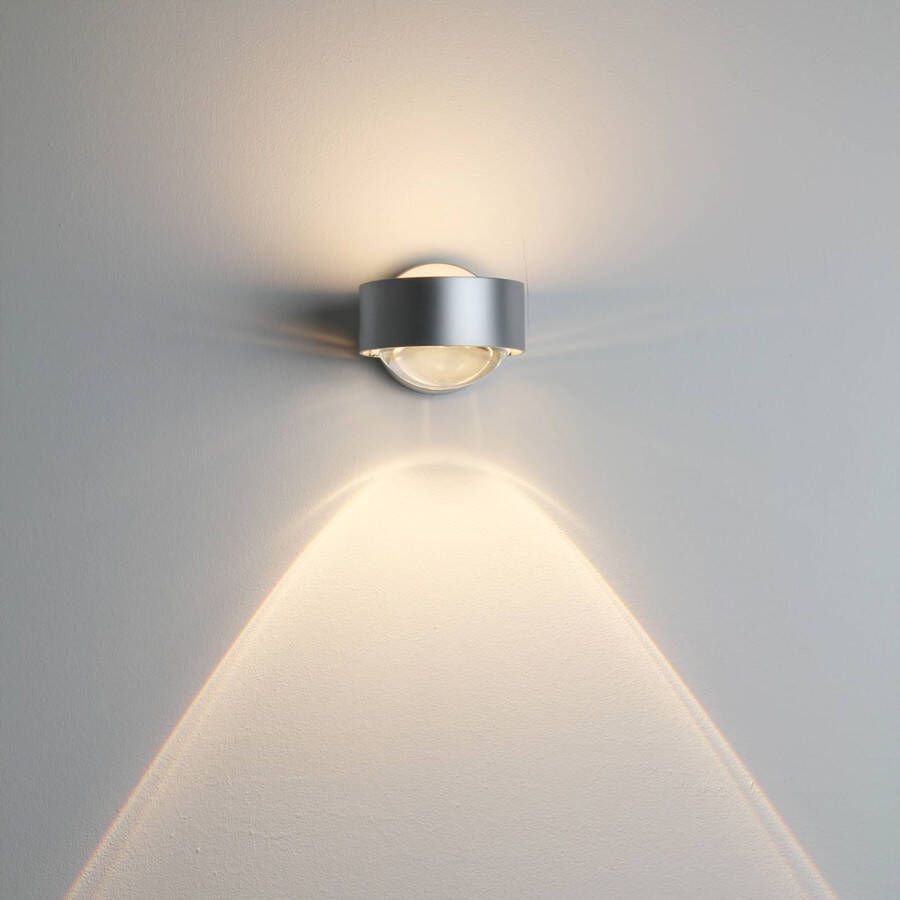 Top Light LED wandlamp Puk Wall, chroom mat