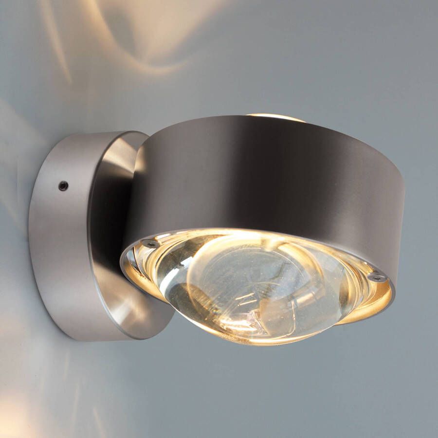 Top Light LED wandlamp Puk Wall, chroom mat
