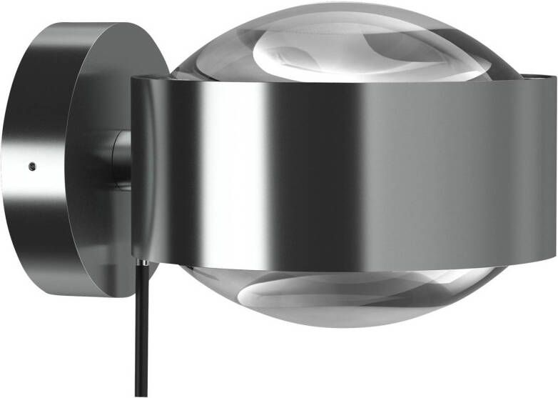 Top Light Puk Maxx Wall+ LED, lenzen helder, chroom mat