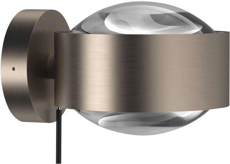Top Light Puk Maxx Wall+ LED, lenzen helder, nikkel mat