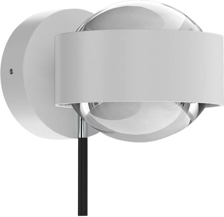 Top Light Puk Mini Wall+, G9, lenzen helder, mat wit/chroom