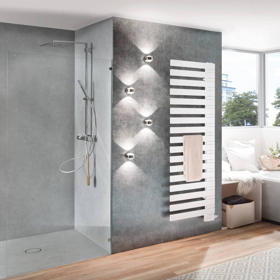 Top Light Puk Mini Wall LED 2x8W lenzen helder, chroom