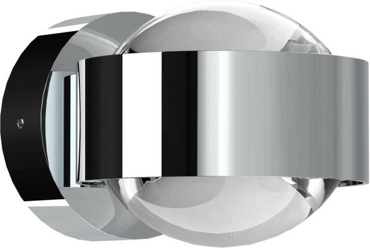 Top Light Puk Mini Wall LED 2x8W lenzen helder, chroom