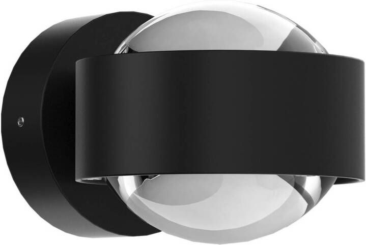 Top Light Puk Mini Wall LED 2x8W lenzen helder, mat zwart