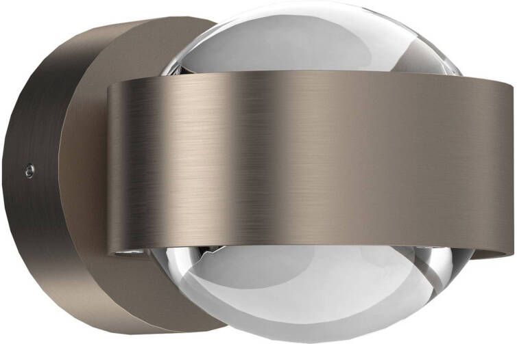 Top Light Puk Mini Wall LED 2x8W lenzen helder, nikkel mat