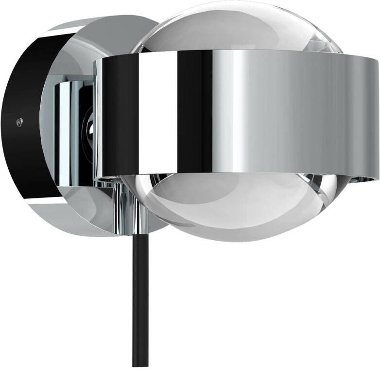 Top Light Puk Mini Wall+ LED, lenzen helder, chroom