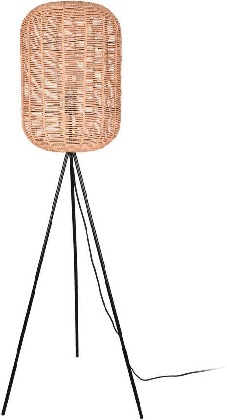 TRIO Vloerlamp Runa Touw H 150 Cm Ø 35 Cm Beige Zwart
