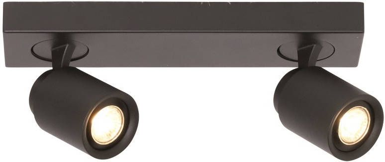 Freelight Spot Razza Mat Zwart 2 lichts GU10 Balk