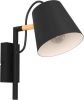 EGLO Wandlamp Lacey, 1 lamp, zwart, houtdetail online kopen
