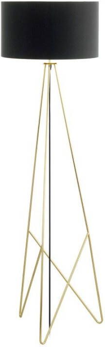 Eglo Stars of Light Design vloerlamp Camporale goud met zwarte lampenkap 39231