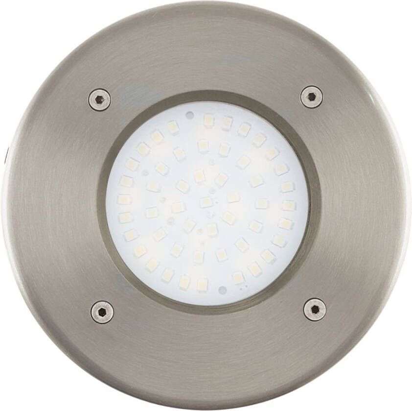EGLO Tuingrondspot LED Lamedo 2, 5 W rond zilverkleurig 93482