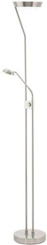 EGLO Sarrione Vloerlamp LED 180 cm Grijs/Satijn Dimbaar